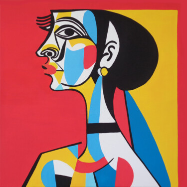 绘画 标题为“Lady in red” 由Elli Popa, 原创艺术品, 丙烯