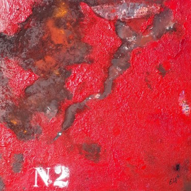 Pintura intitulada "ROUILLE ROUGE" por Elma Sanchez Le Meur, Obras de arte originais, Acrílico Montado em Armação em madeira