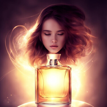 数字艺术 标题为“Girl and Perfume 1.3” 由Elmir Tatar, 原创艺术品, AI生成的图像