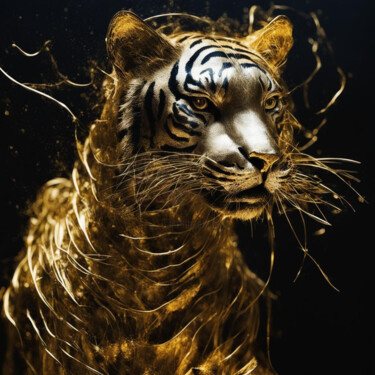 数字艺术 标题为“Tiger 1.1” 由Elmir Tatar, 原创艺术品, AI生成的图像