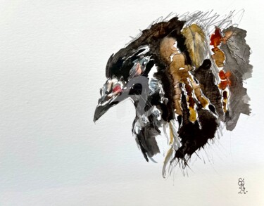 Schilderij getiteld "Bella’s suffering 3…" door Elodie M. Richard, Origineel Kunstwerk, Aquarel