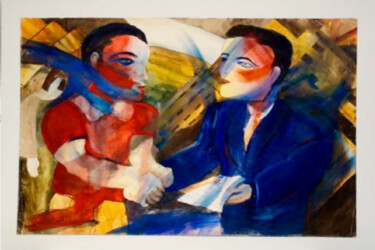 Pittura intitolato "El acuerdo" da Elsa Russi, Opera d'arte originale, Acquarello