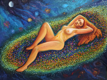 Peinture intitulée "Awakening of Spring" par Elvi Ismailaga, Œuvre d'art originale, Huile