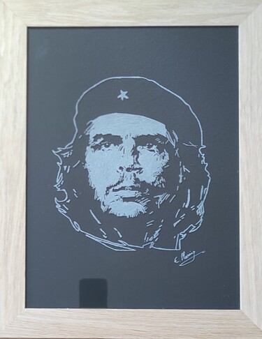 Pintura titulada "Che Guevara gravure" por Elvira Tragaj, Obra de arte original, Grafito