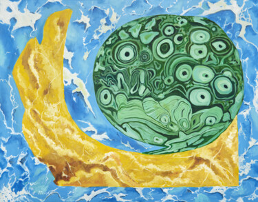 Peinture intitulée "Integration 7" par Elvira Kamaletdinova, Œuvre d'art originale, Huile