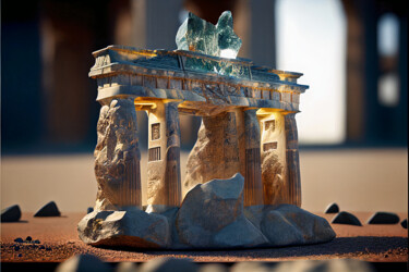 Цифровое искусство под названием "Brandenburg Gate...…" - Emaga Travels ✈️ By Emaga.Art 🎨, Подлинное произведение искусства,…