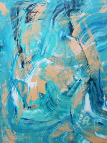 Pintura titulada "Águas cristalinas" por Emanuel Aguiar, Obra de arte original, Acrílico