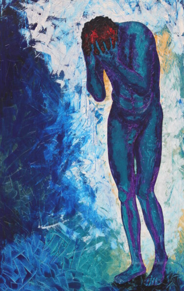 Peinture intitulée "ANGUSTIA" par Emanuel Aguiar, Œuvre d'art originale, Huile