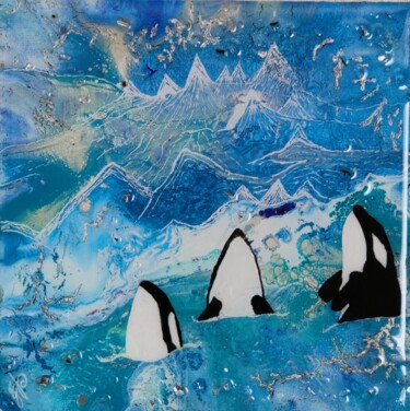 Pintura titulada "The Orca Choir" por Emanuela Lo Presti, Obra de arte original, Acrílico