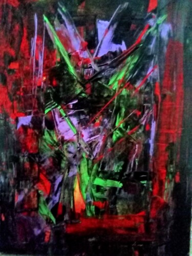 Painting titled "Cérebro" by Emanuel Bruno Andrade, Original Artwork, Acrylic