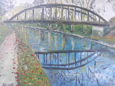 Pittura intitolato "canal" da Oeilme, Opera d'arte originale, Olio