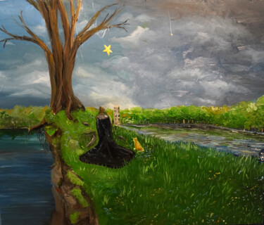 Картина под названием "is this hope" - Ember Fricks, Подлинное произведение искусства, Масло Установлен на Другая жесткая па…