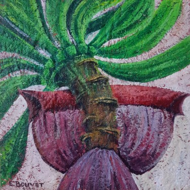 Schilderij getiteld "Banana blossom" door Emily Bouvet, Origineel Kunstwerk, Acryl