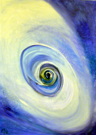 Painting titled "Cyclon" by Emilia Amaro, Original Artwork, Oil