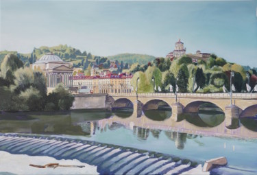 Painting titled "Torino" by Emilia Amaro, Original Artwork, Acrylic