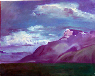 Peinture intitulée "Monte penegal" par Emilia Amaro, Œuvre d'art originale, Huile