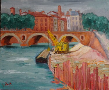 Картина под названием ""Sablière sur la Ga…" - Emile Paya, Подлинное произведение искусства, Масло