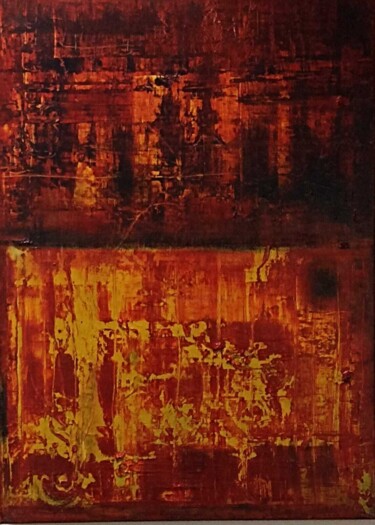 Malarstwo zatytułowany „Lava” autorstwa Emili Vit, Oryginalna praca, Olej Zamontowany na Drewniana rama noszy