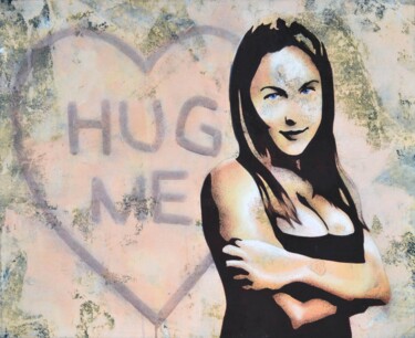Pittura intitolato "Hug me" da Emiliano Stella, Opera d'arte originale, Acrilico