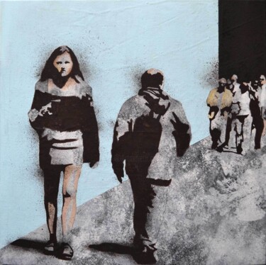 Pintura intitulada "paesaggio urbano 6" por Emiliano Stella, Obras de arte originais, Acrílico