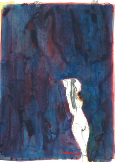 Peinture intitulée "Etude de femme" par Lorenz, Œuvre d'art originale, Acrylique