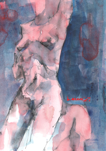 Peinture intitulée "Femme debout" par Lorenz, Œuvre d'art originale, Acrylique