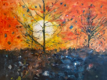 Peinture intitulée "Soleil" par Lorenz, Œuvre d'art originale, Acrylique