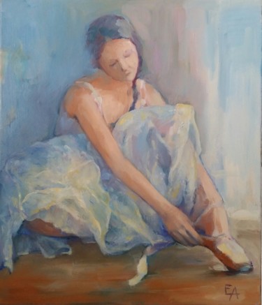 Painting titled "balerina" by Emily Ardelean, Original Artwork, Oil
