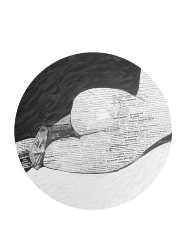 "Se languir" başlıklı Kolaj Emily Coubard (Mil.) tarafından, Orijinal sanat, Kolaj Ahşap Sedye çerçevesi üzerine monte edilm…