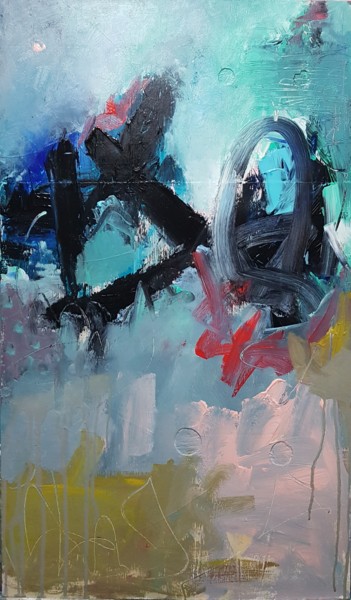 Картина под названием "The wrong direction" - Emily Starck, Подлинное произведение искусства, Акрил Установлен на Деревянная…