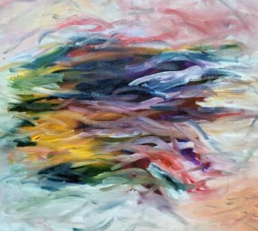 Картина под названием "Spring grass" - Emily Starck, Подлинное произведение искусства, Масло Установлен на Деревянная рама д…