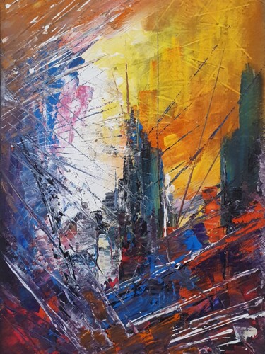 Peinture intitulée "New York" par Emir Kerenovic, Œuvre d'art originale, Acrylique