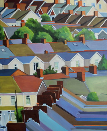 Painting titled "Over To Bernard Str…" by Emma Cownie, Original Artwork, Oil