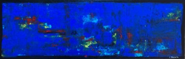 Pintura titulada "En bleu" por Emmanuelle Biscara, Obra de arte original, Acrílico Montado en Bastidor de camilla de madera