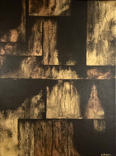 Pintura titulada "Dans le noir" por Emmanuelle Biscara, Obra de arte original, Acrílico Montado en Bastidor de camilla de ma…