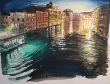 Painting titled "venezia.jpg" by Emmanuel Groult, Original Artwork, Gouache