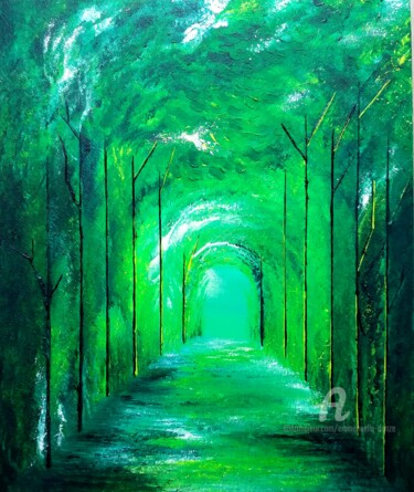 Schilderij getiteld "Life Path" door Emmanuelle Donzé, Origineel Kunstwerk, Acryl