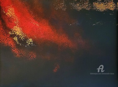 Malerei mit dem Titel "Bruit Rouge" von Emmanuelle Donzé, Original-Kunstwerk, Acryl
