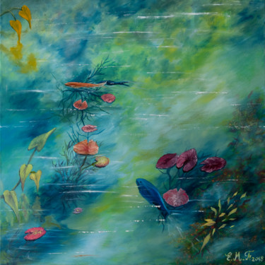 Картина под названием "NEMICHI" - Emmanuelle Menny Fleuridas, Подлинное произведение искусства, Масло Установлен на Деревянн…
