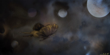 Картина под названием "Le papillon des éto…" - Emmanuelle Menny Fleuridas, Подлинное произведение искусства, Акрил Установле…