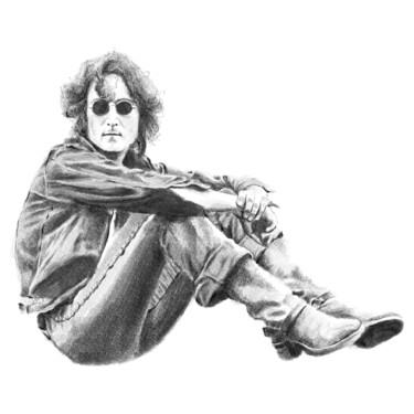 Digital Arts titled "John Lennon portrai…" by Empty St, Original Artwork, Digital Painting
