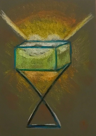 Dessin intitulée "Гостиничная лампа" par Larissa Lukaneva, Œuvre d'art originale, Pastel