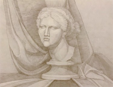 Disegno intitolato "Голова Венеры" da Larissa Lukaneva, Opera d'arte originale, Matita