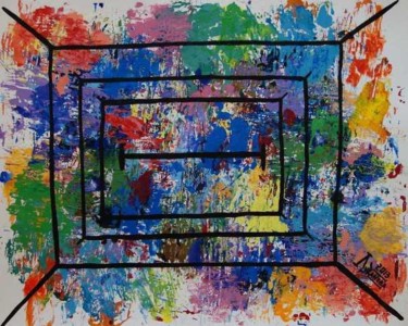 Pittura intitolato "A Window to the Wor…" da Larissa Lukaneva, Opera d'arte originale, Olio