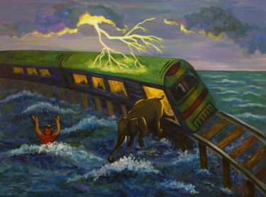 "Dreaming of the Tra…" başlıklı Tablo Larissa Lukaneva tarafından, Orijinal sanat, Akrilik