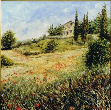 Peinture intitulée "122-les-bles-murs-5…" par Enio Maccazzola, Œuvre d'art originale, Huile