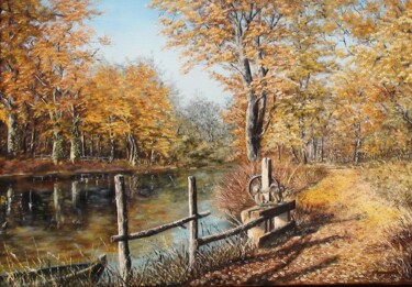 Painting titled "N° 267 AUTOMNE EN C…" by Enio Maccazzola, Original Artwork, Oil