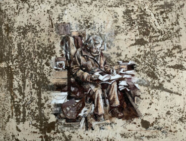 Pittura intitolato "Amavi la lettura" da Enrica Toffoli, Opera d'arte originale, Acrilico Montato su Pannello di legno