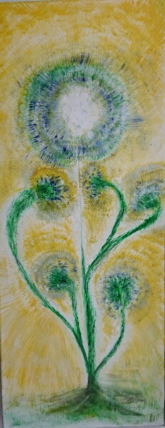 Painting titled "Sonnenblume" by Enrico Haack, Original Artwork, Oil