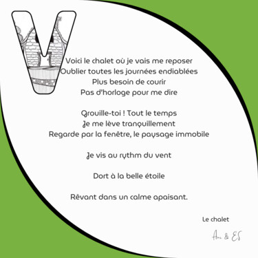 Arts numériques intitulée "Mon chalet" par Enrico Siconnelly, Œuvre d'art originale, Travail numérique 2D